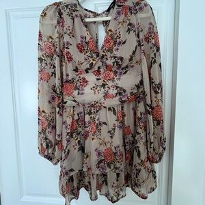 Lulu's Vibrant Floral Blouse